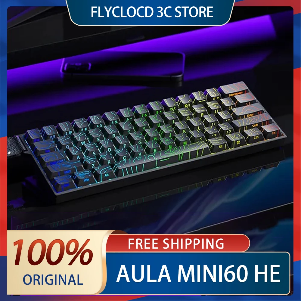 AULA Mini60 HE Магнитный переключатель Механическая клавиатура Трехрежимная беспроводная клавиатура RGB 8000 Гц 0,01 ммRT Игровая клавиатура Подарок на заказ
AULA Mini60 HE Магнитный переключатель Механическая клавиатура Трехрежимная беспроводная клавиатура RGB 8000 Гц 0,01 ммRT Игровая клавиатура Подарок на заказ