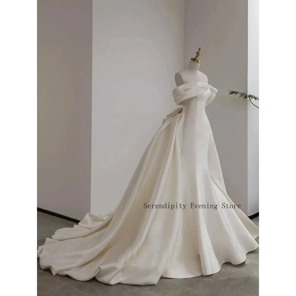 Customized Elegant Ivory Wedding Dresses for Bride 2026 Satin Modern Luxury Bridal Gown with Train Mermaid Women Wedding Dress
Customized Elegant Ivory Wedding Dresses for Bride 2026 Satin Modern Luxury Bridal Gown with Train Mermaid Women Wedding Dress
