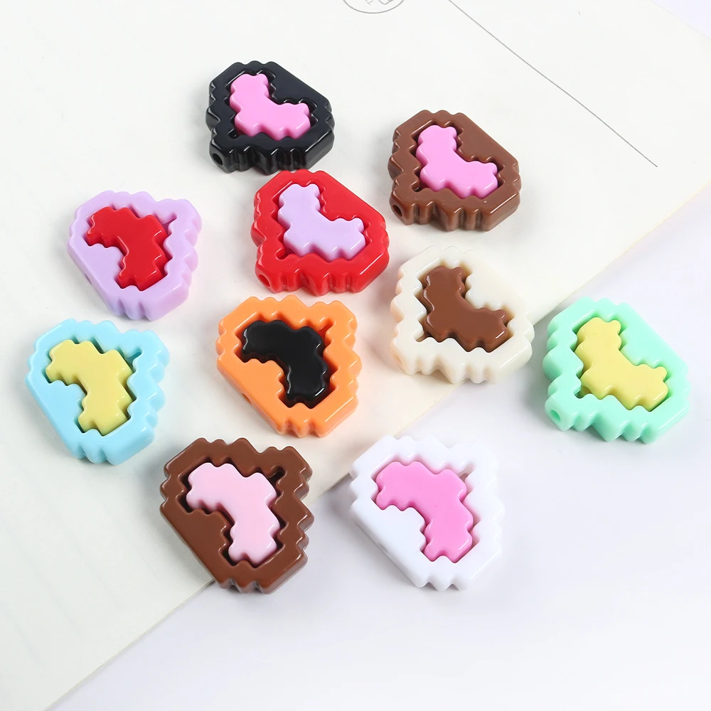 10pcs Acrylic Heart-Shaped Collocable Beads Bracelet Necklace Key Chain Candy Coloured Loose Beads Jewellery Accessory Materials
10pcs Acrylic Heart-Shaped Collocable Beads Bracelet Necklace Key Chain Candy Coloured Loose Beads Jewellery Accessory Materials