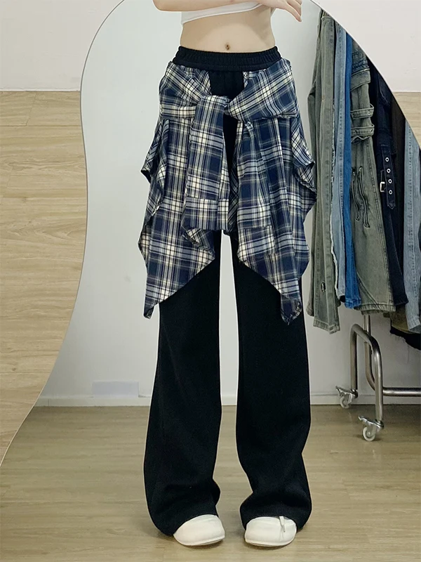 High Waist Loose Wide Leg Casual Pants Women's Spring Autumn New Sle Skirt Splicing Design Sensation Loose Fit Trousers
High Waist Loose Wide Leg Casual Pants Women's Spring Autumn New Sle Skirt Splicing Design Sensation Loose Fit Trousers