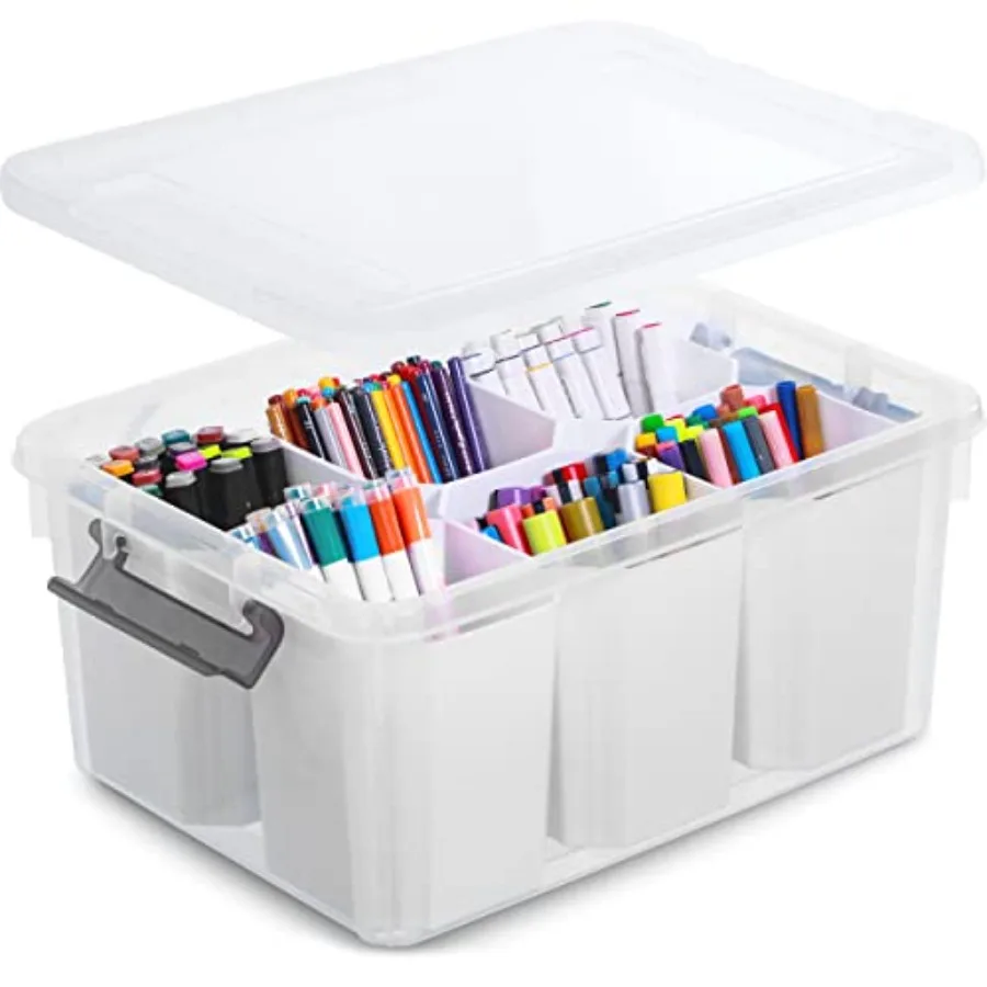 17 QT Plastic Storage Bins Clear Storage Box with Lids Multipurpose Stackable Storage Containers for Organizing Tool Craft Cray
17 QT Plastic Storage Bins Clear Storage Box with Lids Multipurpose Stackable Storage Containers for Organizing Tool Craft Cray
