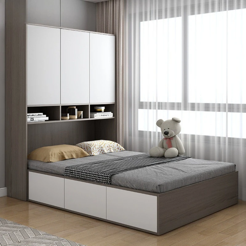 Nordic simple tatami wardrobe integrated combination modern small apartment bedroom space saving multi-functional storage bed
Nordic simple tatami wardrobe integrated combination modern small apartment bedroom space saving multi-functional storage bed