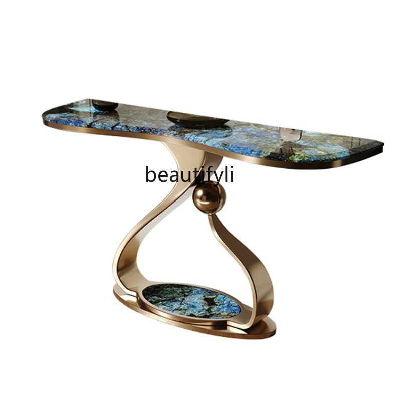 Light Luxury Console Stainless Steel Art Console Tables Hallway Corridor Wall a Long Narrow Table Table Side View
Light Luxury Console Stainless Steel Art Console Tables Hallway Corridor Wall a Long Narrow Table Table Side View