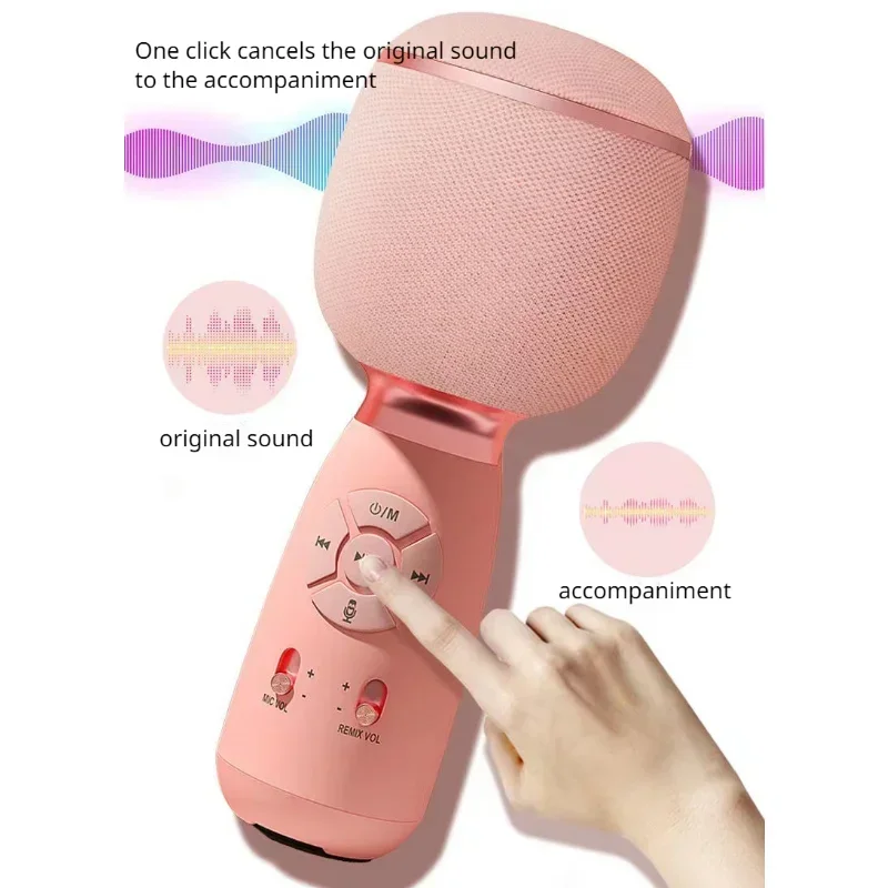 Condenser Microphone 6 Sound Effects Handheld Microphone Type-C Rechargeable Bluetooth-Compatible 5.0 for Adults Children
Condenser Microphone 6 Sound Effects Handheld Microphone Type-C Rechargeable Bluetooth-Compatible 5.0 for Adults Children