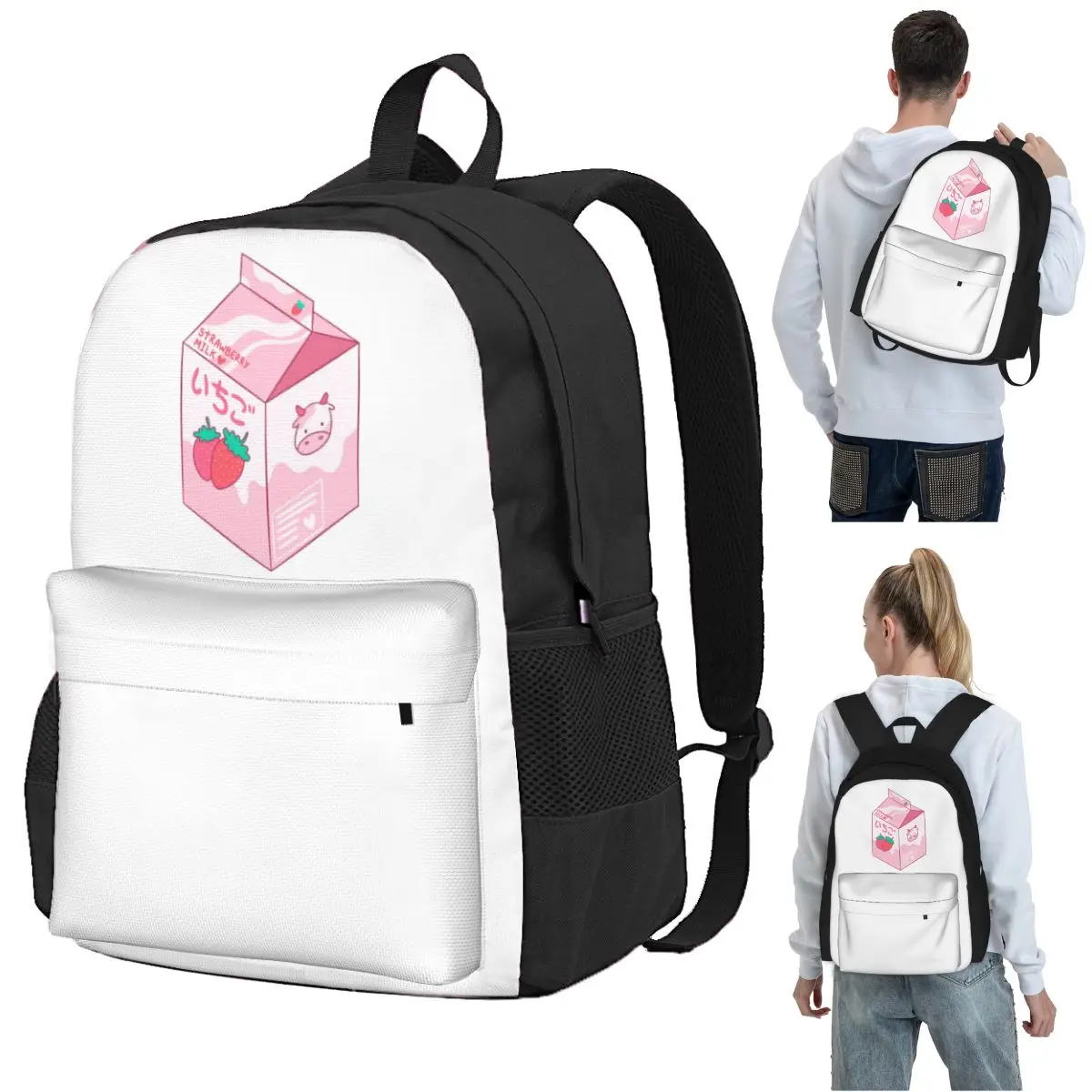 Kawaii Strawberry Milk Shake Backpack Student BookBag Kids School Bag Laptop Shoulder Bags for Boys Girls
Kawaii Strawberry Milk Shake Backpack Student BookBag Kids School Bag Laptop Shoulder Bags for Boys Girls