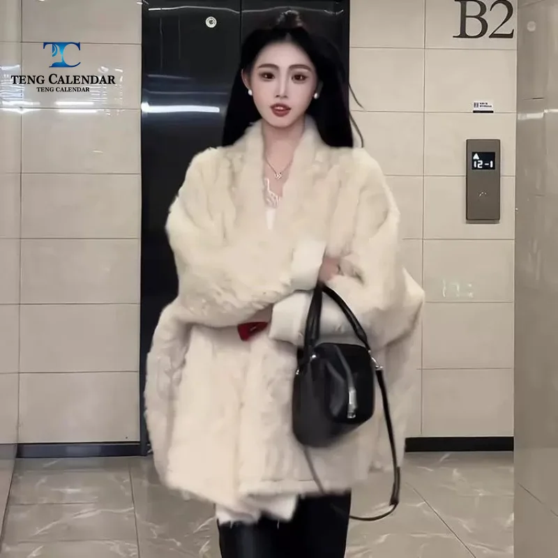 Imitation Fur, Cloud and Stone Fox Fur One-piece Shawl with Lazy Wind Silhouette Mink Fur Coat, Women's 2026 Winter New Style
Imitation Fur, Cloud and Stone Fox Fur One-piece Shawl with Lazy Wind Silhouette Mink Fur Coat, Women's 2026 Winter New Style