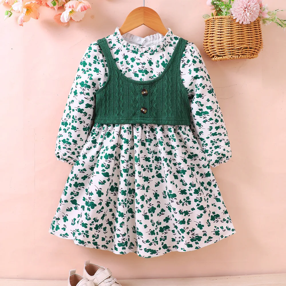 2024 New Clothing Set Girls Sleeveless Vest Long Sleeve Print Floral Dress 2 Pcs Sets Casual Girls Clothes Set 4-7T
2024 New Clothing Set Girls Sleeveless Vest Long Sleeve Print Floral Dress 2 Pcs Sets Casual Girls Clothes Set 4-7T