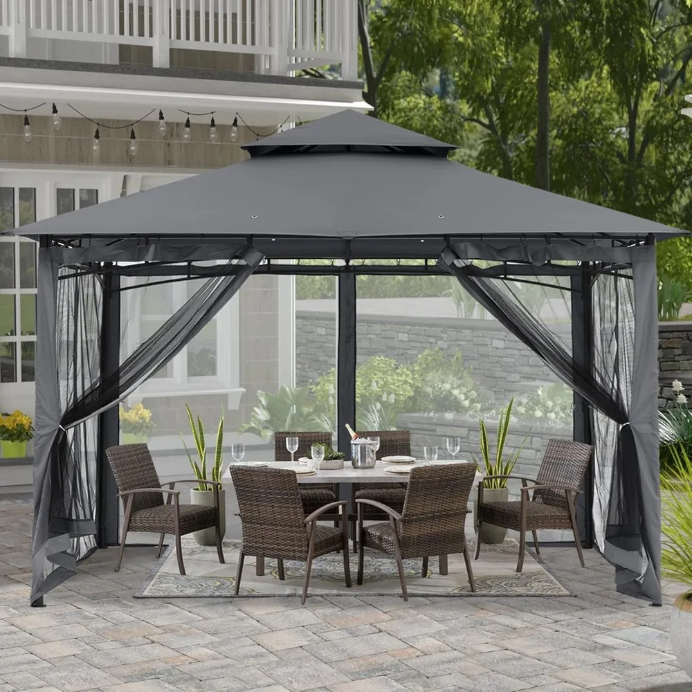 Gazebos for Patios 10x12 - Outdoor Steel Frame Gazebo with Mosquito Netting for Lawn Backyard Garden Deck (Dark, Customized
Gazebos for Patios 10x12 - Outdoor Steel Frame Gazebo with Mosquito Netting for Lawn Backyard Garden Deck (Dark, Customized