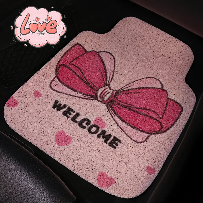 Cartoon Love Bow Car Foot Mat Women's Car Carpet Single piece Four season Universal Cute Universal Silk Circle Foot Mat
Cartoon Love Bow Car Foot Mat Women's Car Carpet Single piece Four season Universal Cute Universal Silk Circle Foot Mat