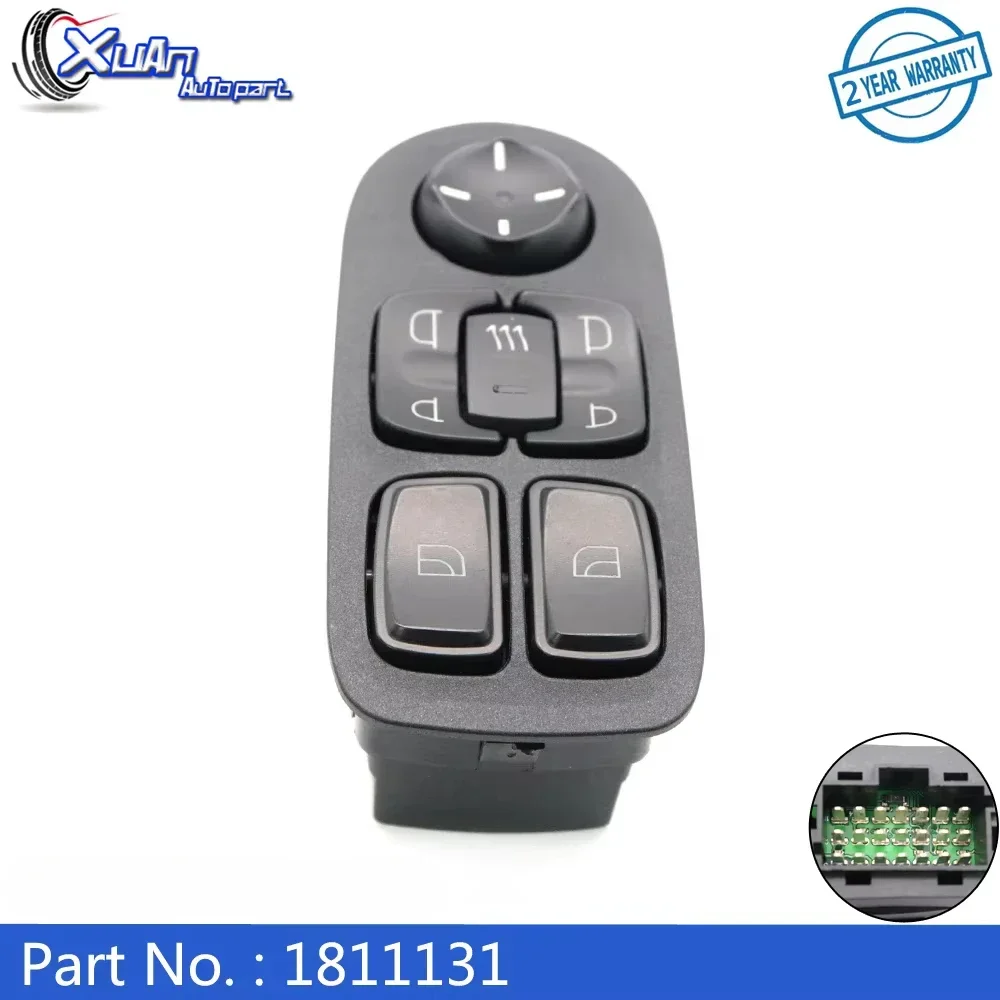 1811131 Electric Power Master Window Control Switch Regulator Button for DAF CF65 CF75 CF85 XF95 XF105 2001-2013 1736600
1811131 Electric Power Master Window Control Switch Regulator Button for DAF CF65 CF75 CF85 XF95 XF105 2001-2013 1736600