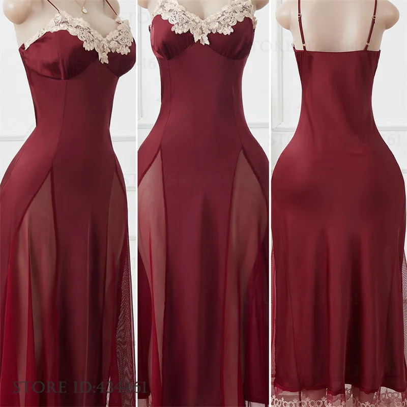 Новая женская ночная сорочка-комбинация бордового цвета, сексуальное белье, пеньюар, пижама, домашняя одежда, с сетчатыми вставками и бретельками
Новая женская ночная сорочка-комбинация бордового цвета, сексуальное белье, пеньюар, пижама, домашняя одежда, с сетчатыми вставками и бретельками