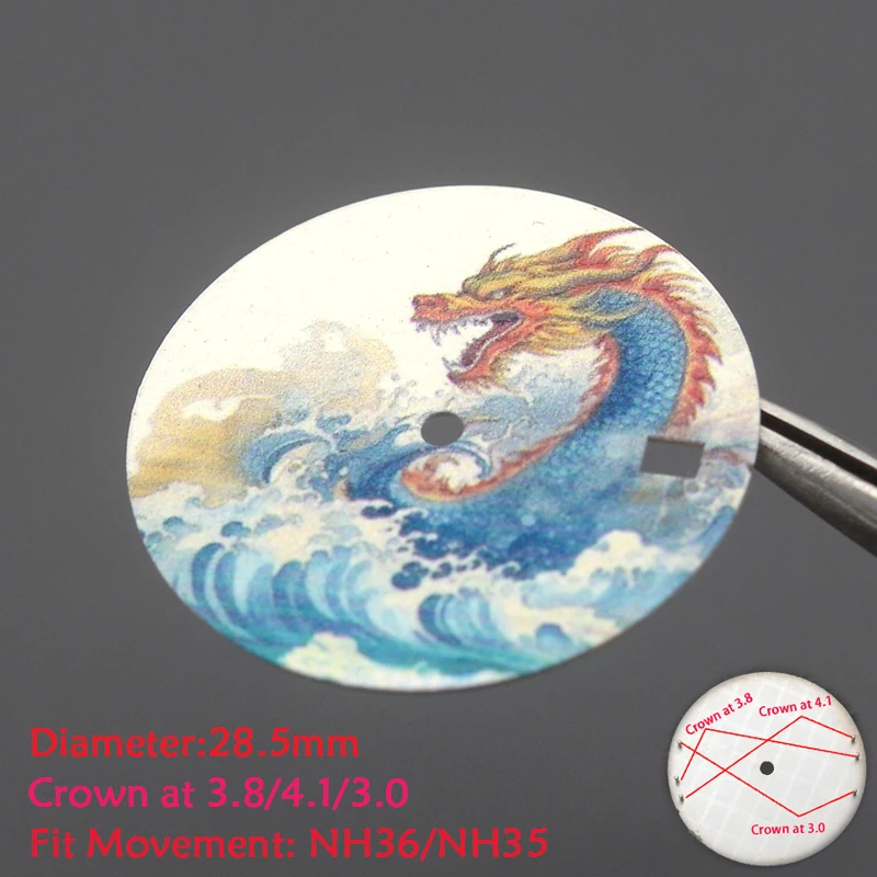 Watch Dial 28.5mm 3D UV Printing Fit Japan NH35 NH36 7S26 7002 Movement For SKX007 SKX009 Turtle Abalone Tuna Canne Dive Watch
Watch Dial 28.5mm 3D UV Printing Fit Japan NH35 NH36 7S26 7002 Movement For SKX007 SKX009 Turtle Abalone Tuna Canne Dive Watch