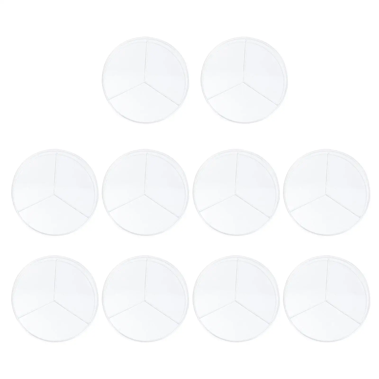 10 Pcs Bacteria Culture Plates Clear Material Three Compartments Petri Dishes Science Experiment Tools
10 Pcs Bacteria Culture Plates Clear Material Three Compartments Petri Dishes Science Experiment Tools