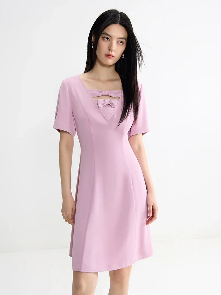 DUSHU French Style Bow Hollow Short-Sleeved Women Long Dress 2024 Summer New Versatile Elegant Hepburn Style Dress 24FS82544
DUSHU French Style Bow Hollow Short-Sleeved Women Long Dress 2024 Summer New Versatile Elegant Hepburn Style Dress 24FS82544