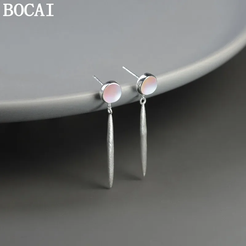 BOCAI S925 Sterling Silver Jewelry Fashionable And Simple Longing For Thorns Iridescent Glass Earrings Women's Selected Gift
BOCAI S925 Sterling Silver Jewelry Fashionable And Simple Longing For Thorns Iridescent Glass Earrings Women's Selected Gift