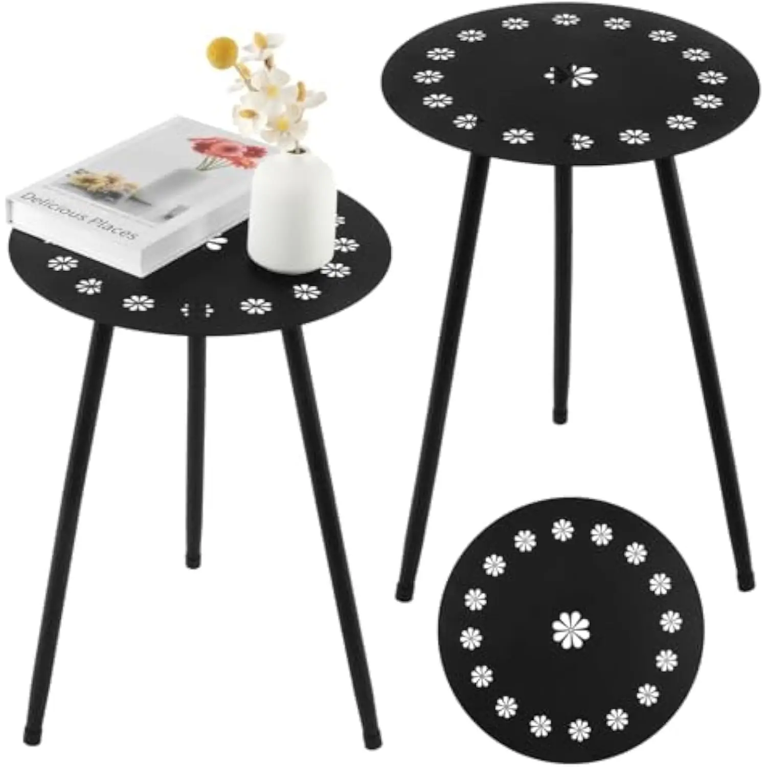 Outdoor Side Table Set of 2 Patio Side Tables Black End Tables Round Patio End Table Metal Patio Indoor Bedroom Living Room
Outdoor Side Table Set of 2 Patio Side Tables Black End Tables Round Patio End Table Metal Patio Indoor Bedroom Living Room