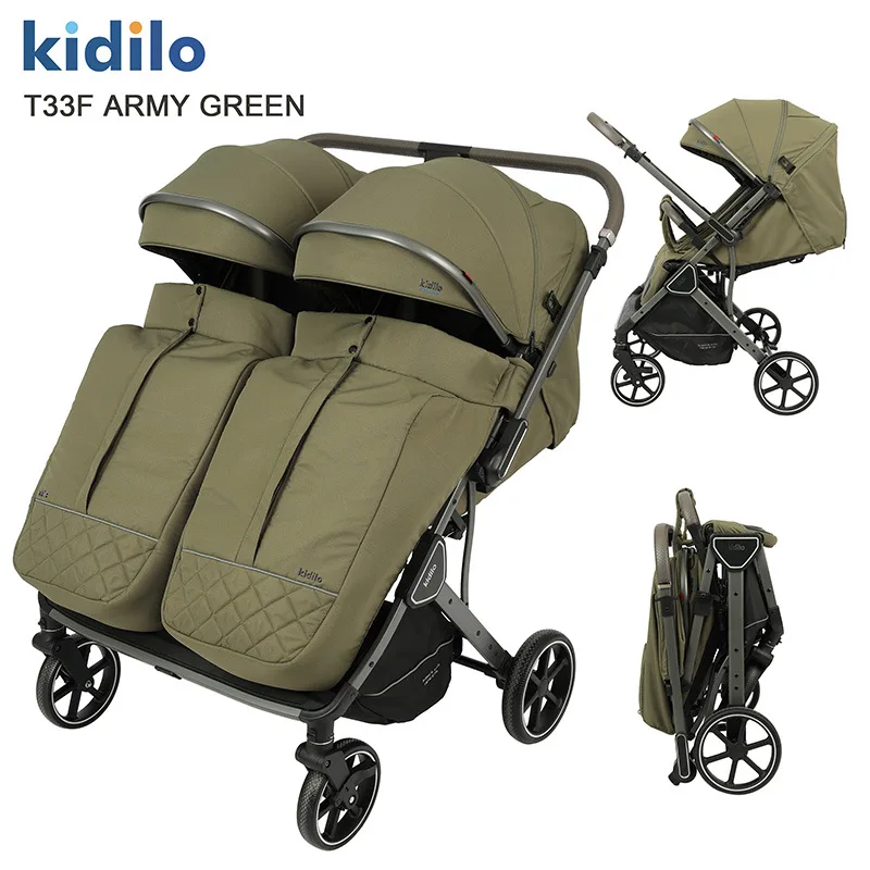 Kidilo Twin StrollerT33F Double Twin Can Sit and Lie Down Lightweight Folding High View Baby Walker
Kidilo Twin StrollerT33F Double Twin Can Sit and Lie Down Lightweight Folding High View Baby Walker