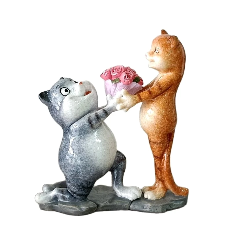 Romantic Marriage Proposal Kitty Figure Resin Cat Couple Miniature Honey Wedding Decor Valentine's Day Gift Marry Ornament Craft
Romantic Marriage Proposal Kitty Figure Resin Cat Couple Miniature Honey Wedding Decor Valentine's Day Gift Marry Ornament Craft