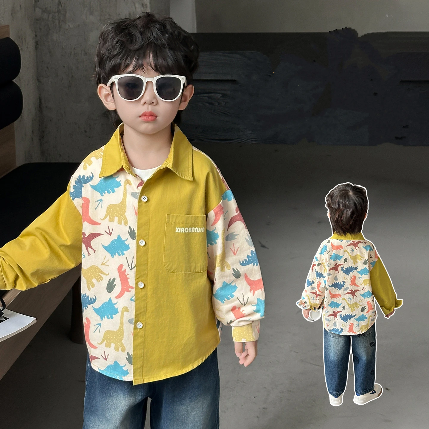 Fashion Casual Baby Boy Long Sleeve Patchwork Shirt with Dinosaurs Print Kids Children Cotton Spring Autumn Blouse Clothing 2-11
Fashion Casual Baby Boy Long Sleeve Patchwork Shirt with Dinosaurs Print Kids Children Cotton Spring Autumn Blouse Clothing 2-11