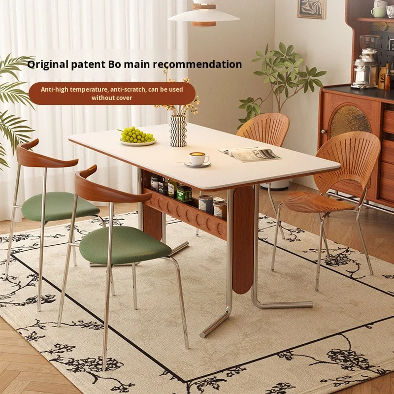 Cassiti modern French solid wood rectangular slate tabletop small apartment dining table
Cassiti modern French solid wood rectangular slate tabletop small apartment dining table