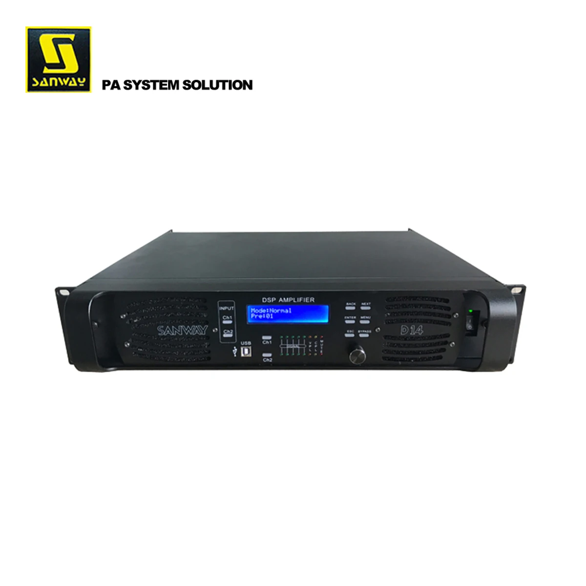 D14 Public Address 14000W Professional System Stereo DSP Power Amplifier
D14 Public Address 14000W Professional System Stereo DSP Power Amplifier
