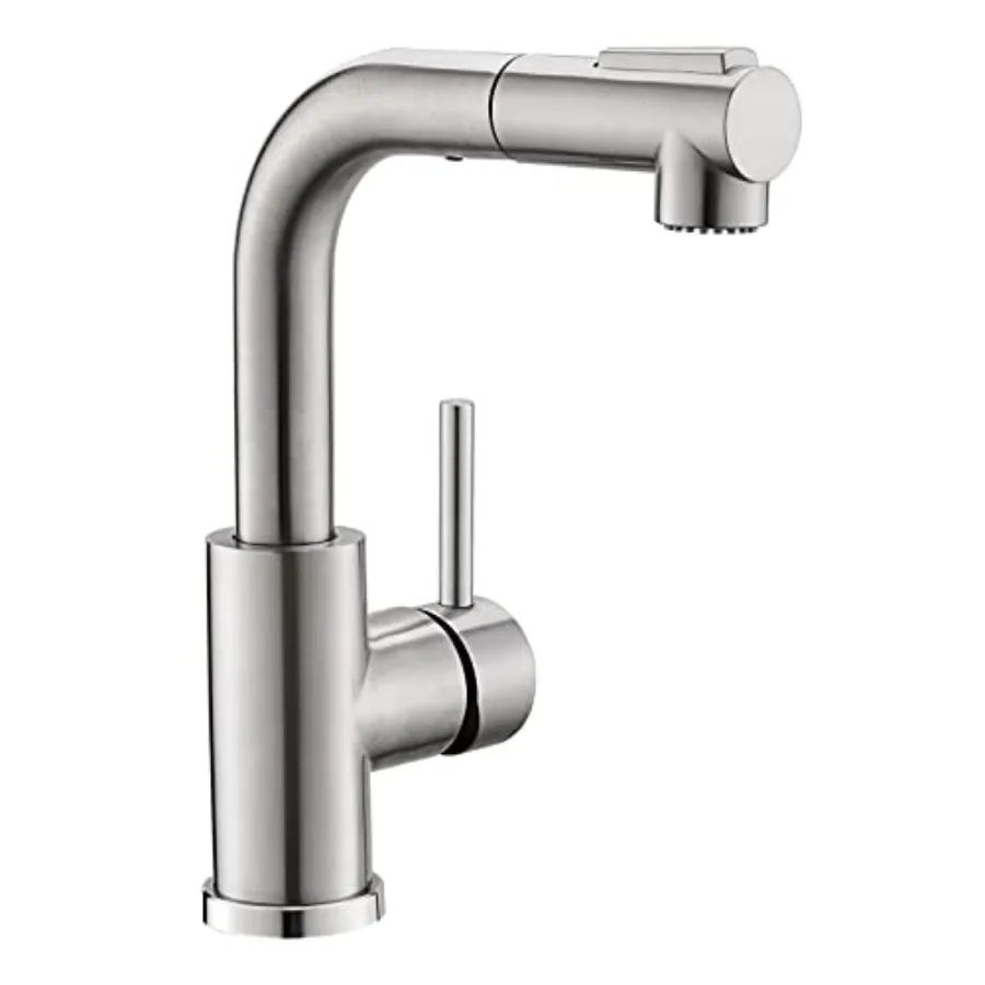 Modern Bar Sink Faucet for Kitchen Sink Single Handle with Pull Out Sprayer Hot and Cold Prep Sink Faucet
Modern Bar Sink Faucet for Kitchen Sink Single Handle with Pull Out Sprayer Hot and Cold Prep Sink Faucet