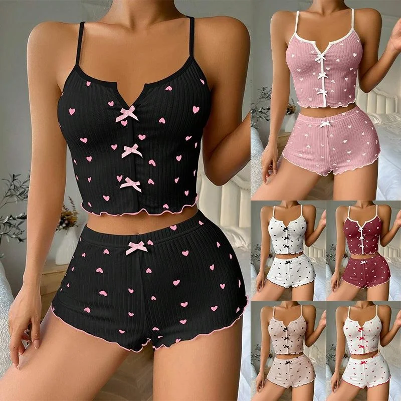 Thin Women's Home Clothes Heart-shaped Camisoles Sleepwear Bathrobe Lightweight Comfortable Home Apparel for Ladies
Thin Women's Home Clothes Heart-shaped Camisoles Sleepwear Bathrobe Lightweight Comfortable Home Apparel for Ladies