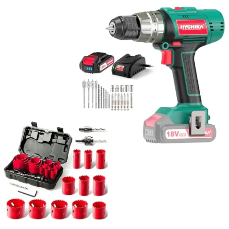 Аккумуляторный ударный шуруповерт 18В с биметаллическими корончатыми пилами (от 3/4 до 2-1/2 дюйма), набор инструментов
Аккумуляторный ударный шуруповерт 18В с биметаллическими корончатыми пилами (от 3/4 до 2-1/2 дюйма), набор инструментов