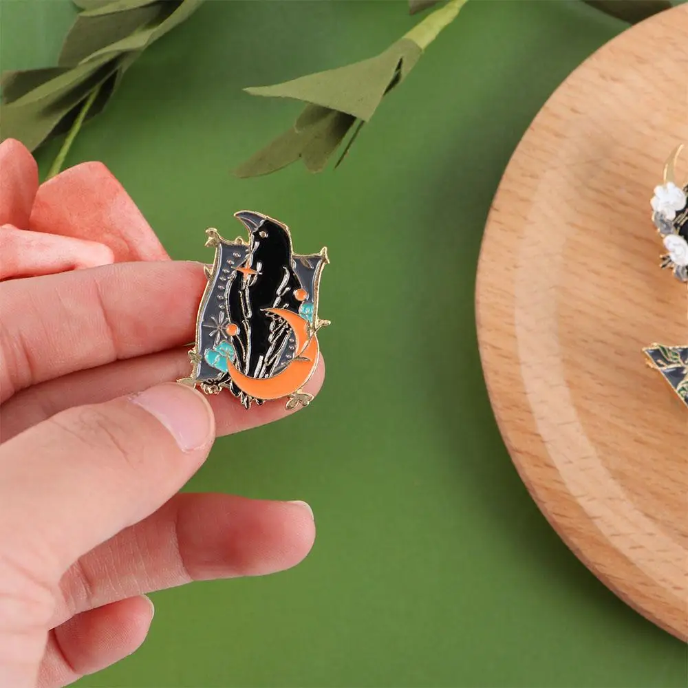 Backpacks Jacket Pin Bag Brooches Moon Flowers Gothic Punk Cartoon Badges Metal Brooch Crow Raven Badges Enamel Pin
Backpacks Jacket Pin Bag Brooches Moon Flowers Gothic Punk Cartoon Badges Metal Brooch Crow Raven Badges Enamel Pin