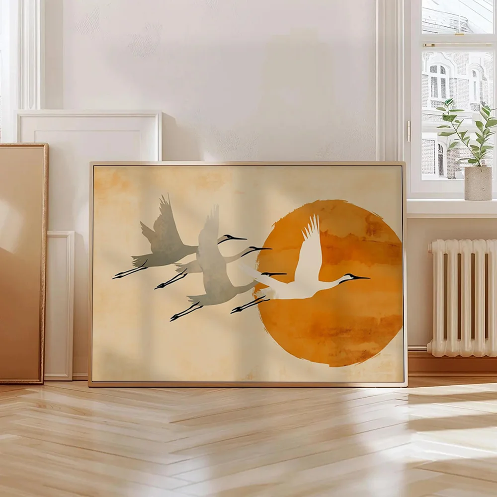 2D/Flat Unframed Birds in Flight Canvas Print Wall Art - Orange Sun & Watercolor Sky Silhouette Art for Living Room Office Decor
2D/Flat Unframed Birds in Flight Canvas Print Wall Art - Orange Sun & Watercolor Sky Silhouette Art for Living Room Office Decor