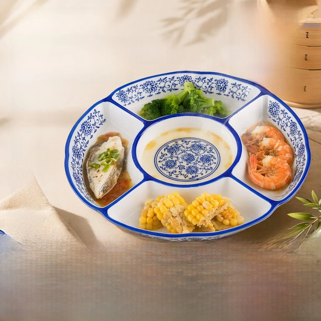 Five Grids Ceramic Steamer Dish Rice Cooker Food Grade round Microwave Safe Marinated Meat And Seafood Platter Customizable
Five Grids Ceramic Steamer Dish Rice Cooker Food Grade round Microwave Safe Marinated Meat And Seafood Platter Customizable