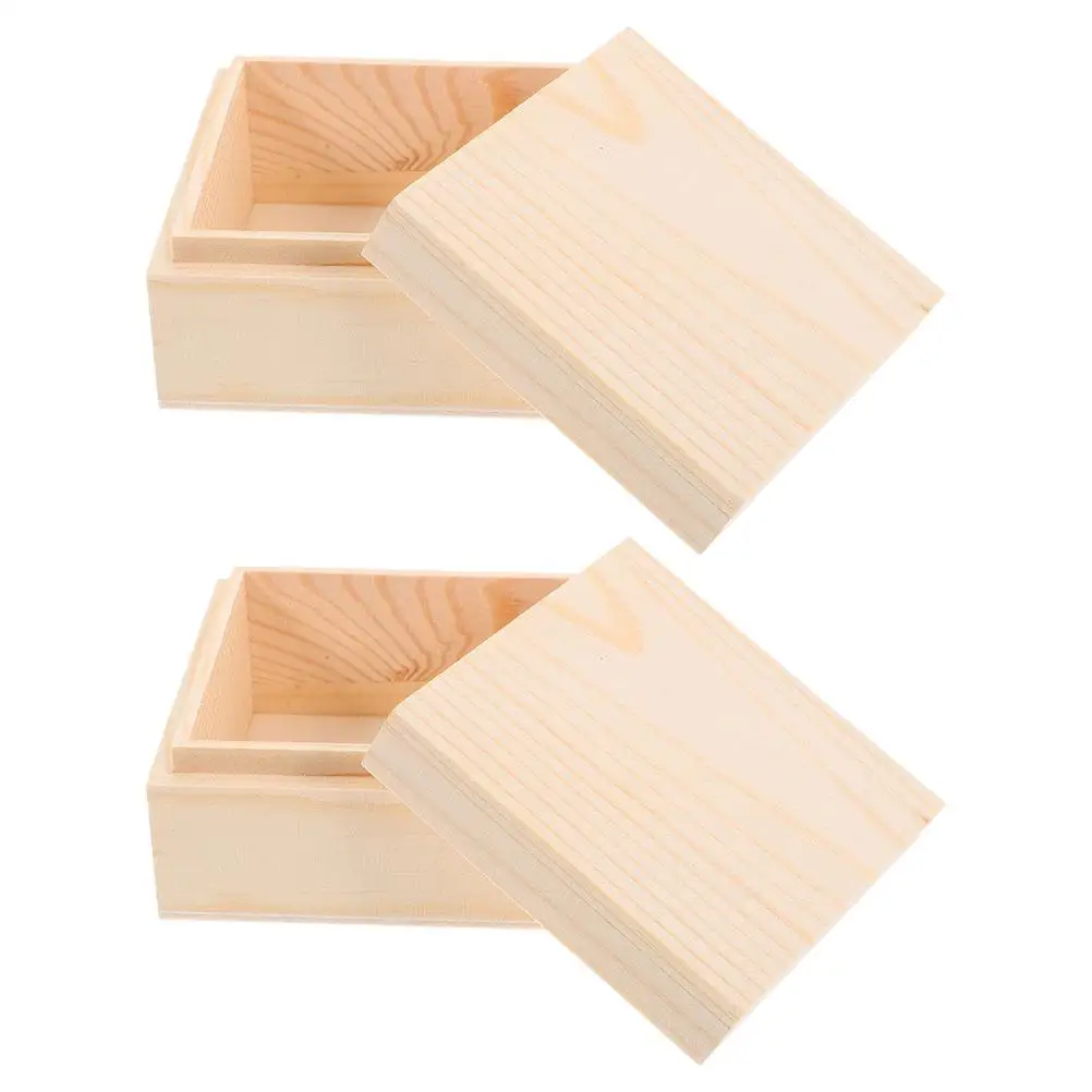 2 Pcs Pine Storage Wooden Boxes for Crafts Decorative Beige Unpainted Photo Storage Rustic Vintage Jewelry Box Large
2 Pcs Pine Storage Wooden Boxes for Crafts Decorative Beige Unpainted Photo Storage Rustic Vintage Jewelry Box Large