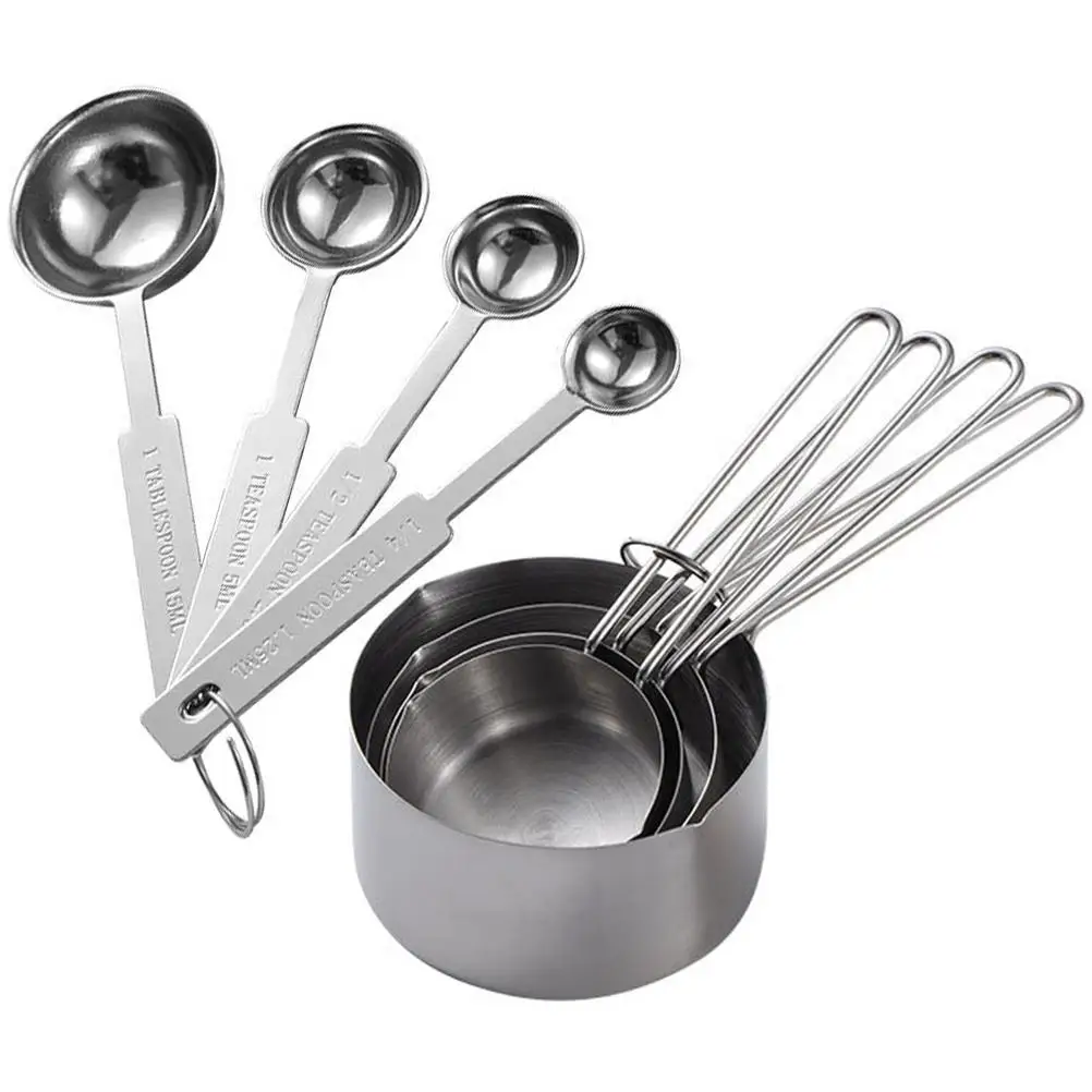 8Pcs Measuring Spoons Set Stainless Steel Baking Spoon Teaspoons Powder Scoop Silver Stackable Ergonomic Dry Wet Ingredients
8Pcs Measuring Spoons Set Stainless Steel Baking Spoon Teaspoons Powder Scoop Silver Stackable Ergonomic Dry Wet Ingredients
