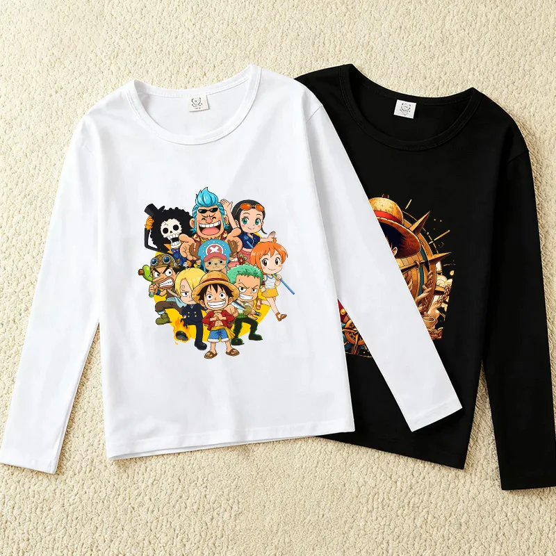 One Pieces Series Casual T-Shirt Long Sleeve Cartoon Luffy Print Child Clothes Spring Thin Boy Girl Tops Cute Birthday Gift
One Pieces Series Casual T-Shirt Long Sleeve Cartoon Luffy Print Child Clothes Spring Thin Boy Girl Tops Cute Birthday Gift
