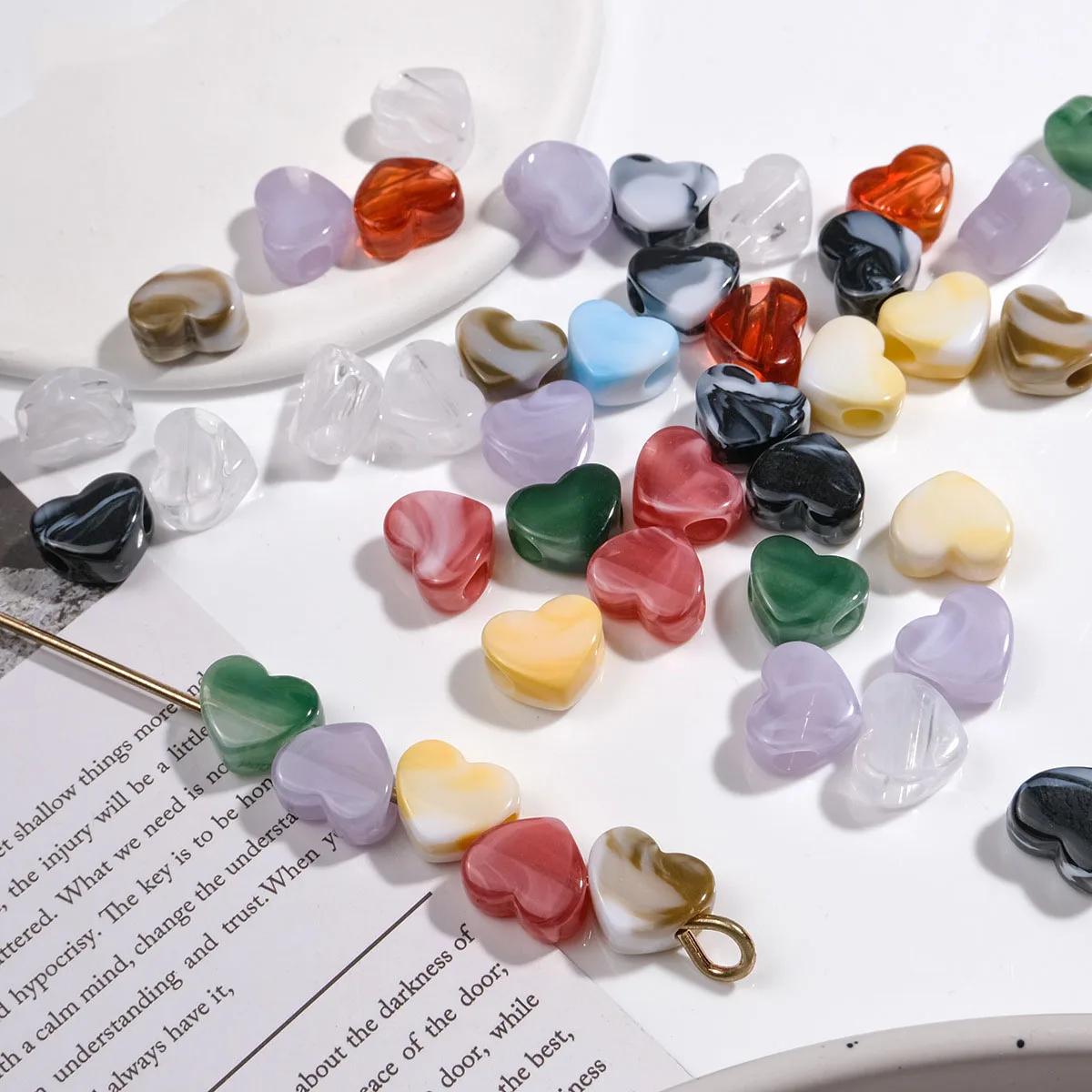New Arrival Glitter Double Colors Love Heart Shape Resin Acrylic Plastic Jewelry Beads Fit Bracelet Necklace 13*15*11mm 400pcs
New Arrival Glitter Double Colors Love Heart Shape Resin Acrylic Plastic Jewelry Beads Fit Bracelet Necklace 13*15*11mm 400pcs