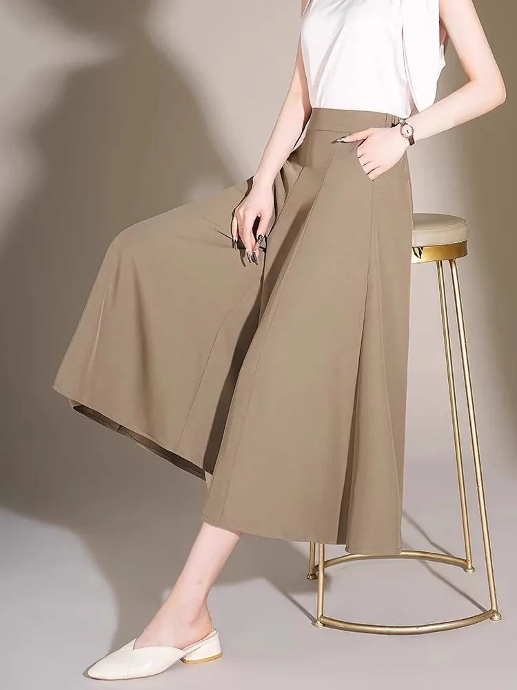 Casual Ice Silk Wide Leg Skirt Pants Women Summer Thin Loose High Waist Draped Loose Fit Mom Pants A-Line Skirt High Waist
Casual Ice Silk Wide Leg Skirt Pants Women Summer Thin Loose High Waist Draped Loose Fit Mom Pants A-Line Skirt High Waist