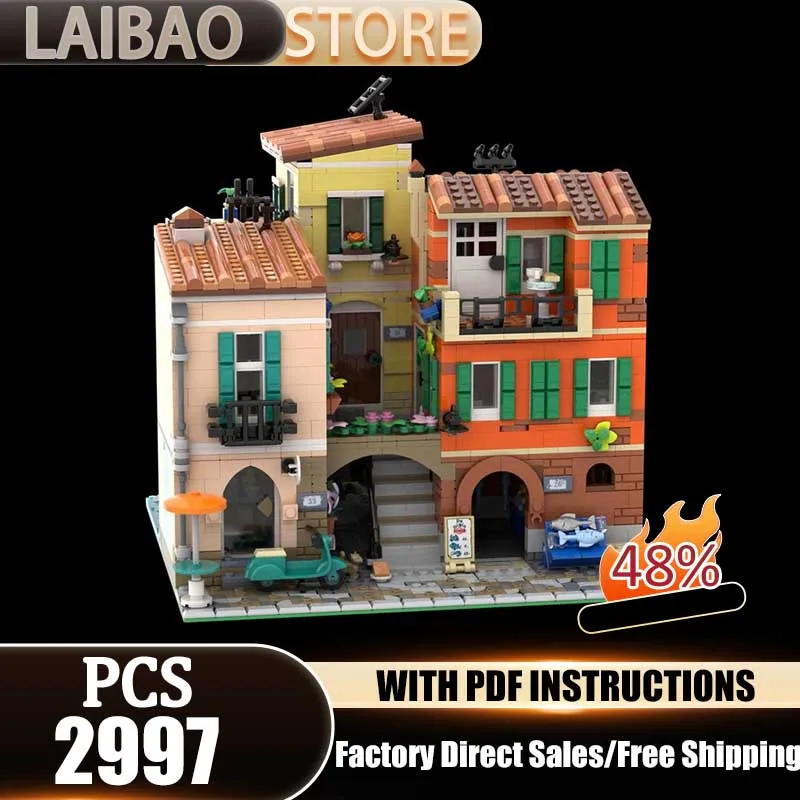 City Building Moc Building Blocks Italian alleyway Technology Bricks Christmas Assembly Street View Toys Constructrion Gifts
City Building Moc Building Blocks Italian alleyway Technology Bricks Christmas Assembly Street View Toys Constructrion Gifts