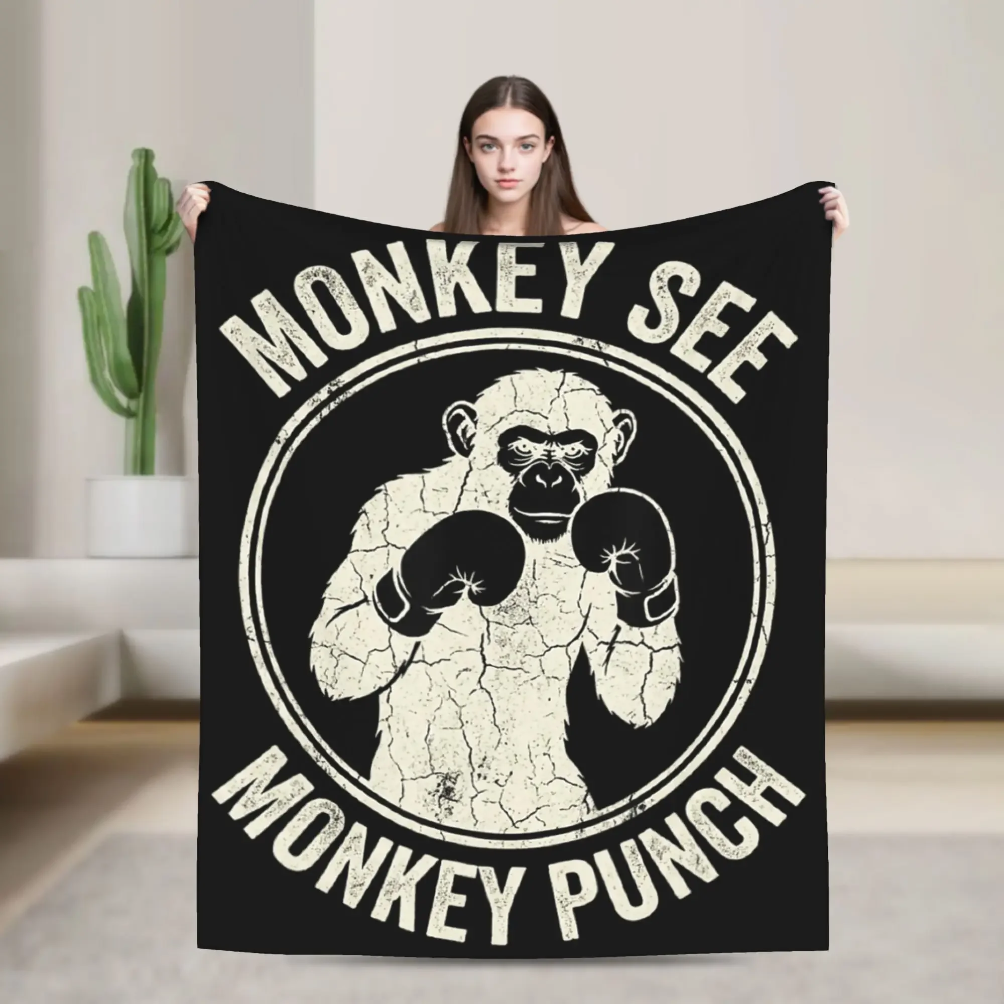 Monkey See Monkey Punch Vintage Boxing Gorilla Flannel Blanket for Adults Warm Soft Throw for Winter Home Decor Sofa Bed Cover
Monkey See Monkey Punch Vintage Boxing Gorilla Flannel Blanket for Adults Warm Soft Throw for Winter Home Decor Sofa Bed Cover