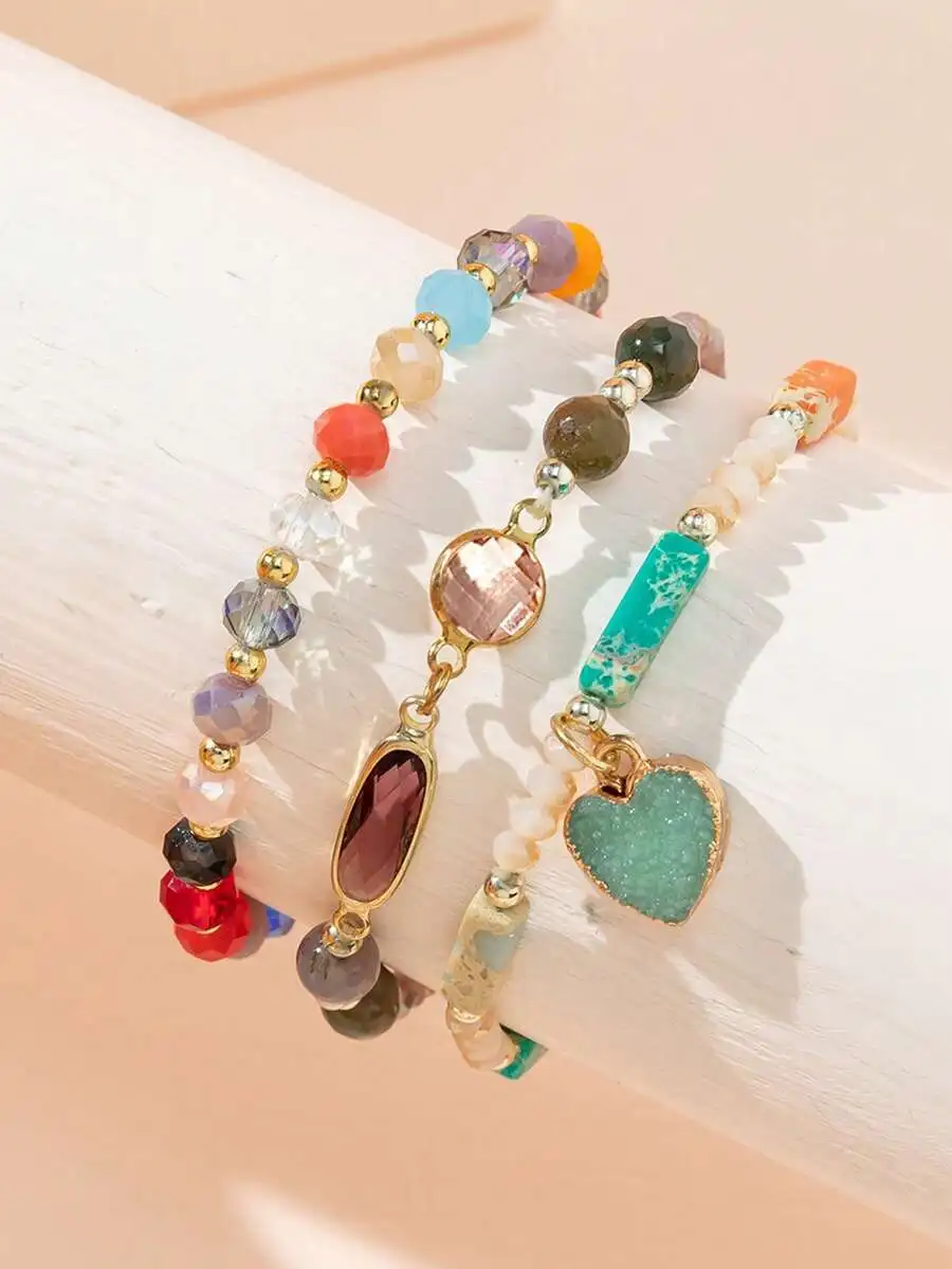 3pcs Heart Charm Crystal Beaded Bracelet for Valentine’s Day Mom Gift
3pcs Heart Charm Crystal Beaded Bracelet for Valentine’s Day Mom Gift