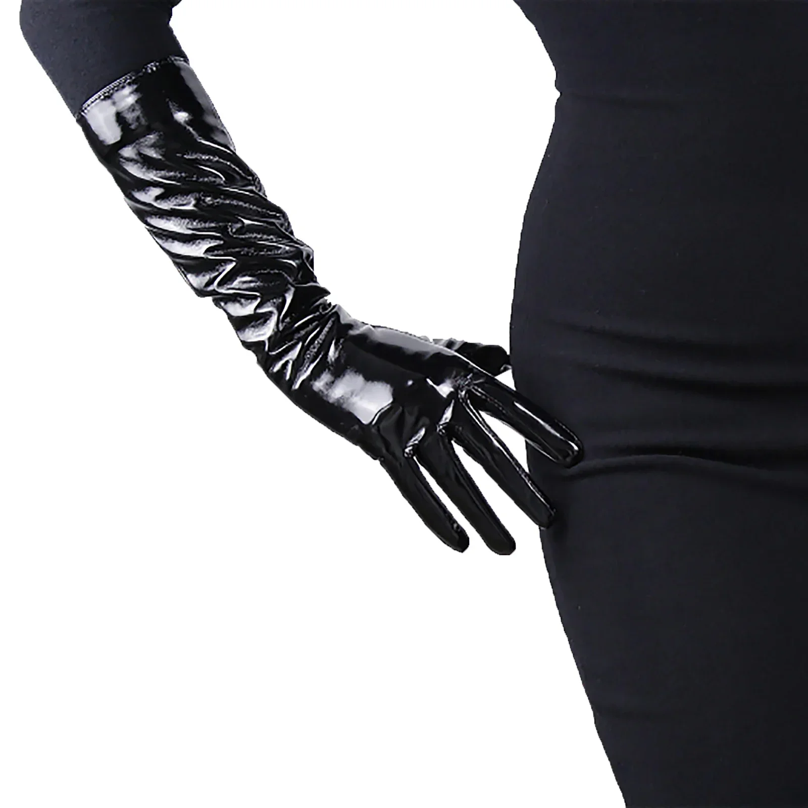 DooWay Women's Shine Oil Black Latex Gloves 40CM Long Faux Patent Leather Glossy Wet Look Party Cosplay Fashion Costume Gloves
DooWay Women's Shine Oil Black Latex Gloves 40CM Long Faux Patent Leather Glossy Wet Look Party Cosplay Fashion Costume Gloves