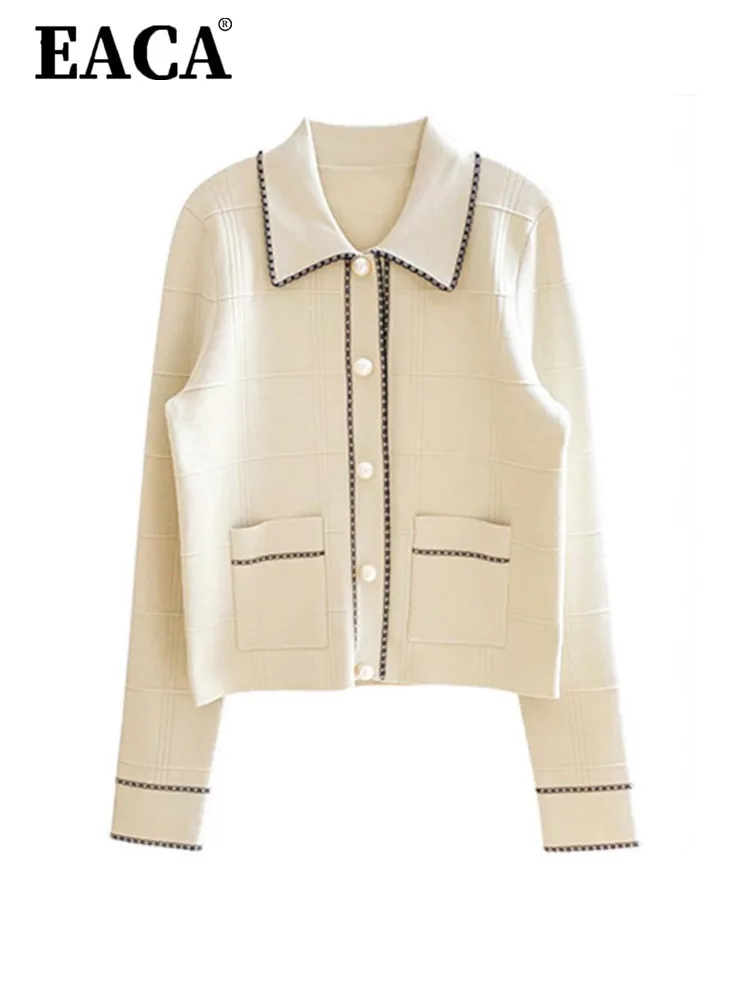 EACA Unique Temperament 2024 Spring And Autumn New Knitted Women's Pearl Button Small Jacket Temperament Slim Fit Cardigan
EACA Unique Temperament 2024 Spring And Autumn New Knitted Women's Pearl Button Small Jacket Temperament Slim Fit Cardigan