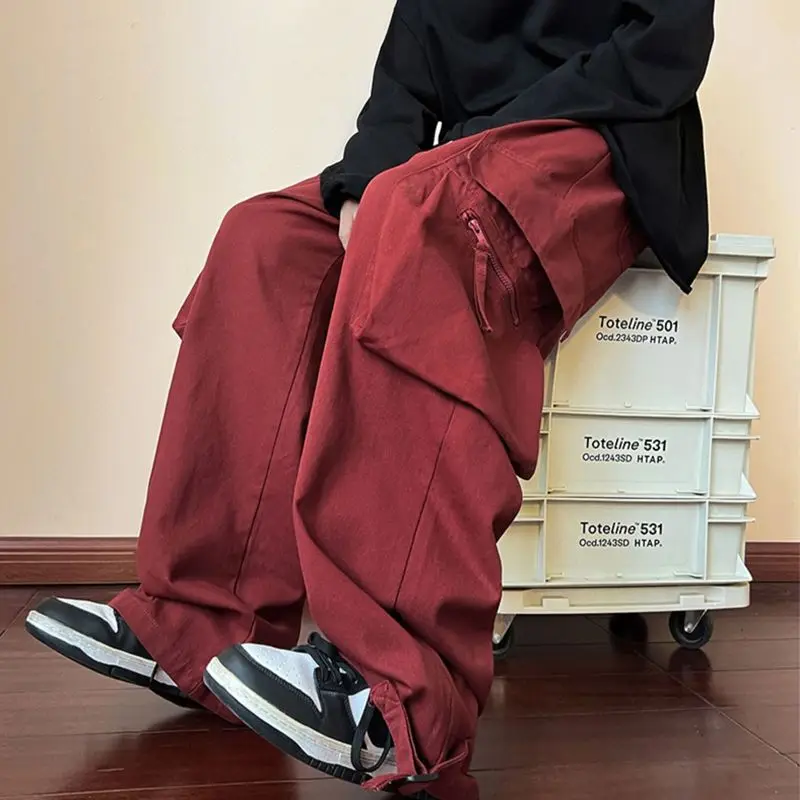 2023 Spring Autumn Fashion Women Pant High Street Elastic Waist Lace-Up Retro Wide Leg Pants Loose High Waist Pocket Cargo Pants
2023 Spring Autumn Fashion Women Pant High Street Elastic Waist Lace-Up Retro Wide Leg Pants Loose High Waist Pocket Cargo Pants