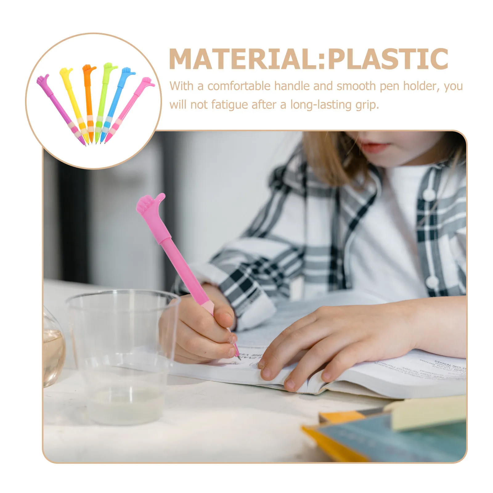 6Pcs Thumbs Up Ballpoint Pen Creative Design Smooth Writing Comfortable Grip Portable Study Stationery for Kids Students
6Pcs Thumbs Up Ballpoint Pen Creative Design Smooth Writing Comfortable Grip Portable Study Stationery for Kids Students