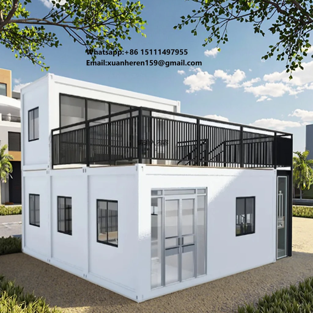 Portable Large 20 40 ft Prefab Flat Pack Two-Story Modern Sandwich Panel Living Container House Low Cost Villa Hotel Mall
Portable Large 20 40 ft Prefab Flat Pack Two-Story Modern Sandwich Panel Living Container House Low Cost Villa Hotel Mall