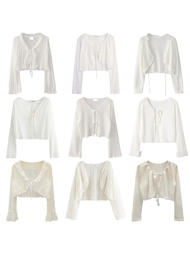 Summer Lightweight Ice Silk Lace Sun Protection Cardigan Women's Short Style Vest Top Outerwear with Sling Skirt Shoulder Shawl
Summer Lightweight Ice Silk Lace Sun Protection Cardigan Women's Short Style Vest Top Outerwear with Sling Skirt Shoulder Shawl