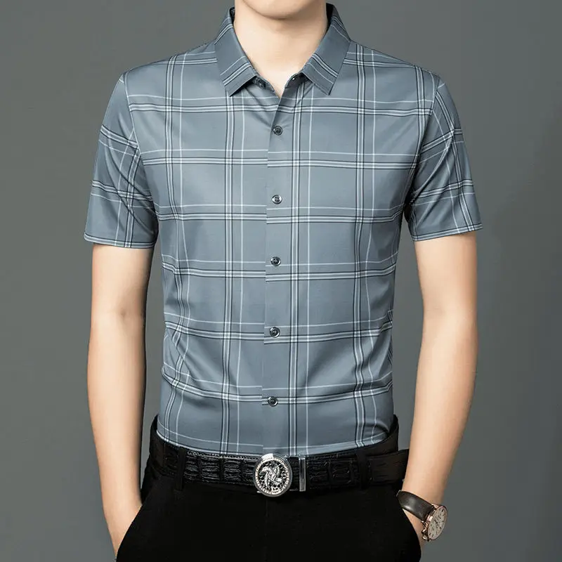 Summer New Style Middle Aged Short Sleeved Casual Shirt with Print Versatile and Fashionable
Summer New Style Middle Aged Short Sleeved Casual Shirt with Print Versatile and Fashionable