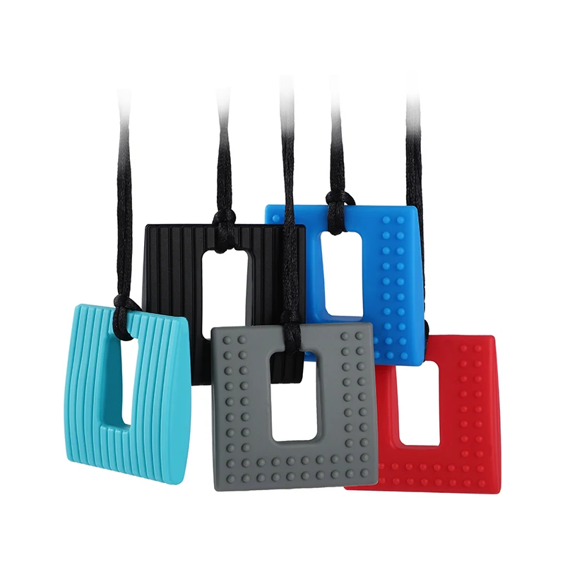 Silicone Teething Necklace Baby Teethers Spuare Blocks Sensory Pandent Chewing Toy for Kids Boys Girls Autism
Silicone Teething Necklace Baby Teethers Spuare Blocks Sensory Pandent Chewing Toy for Kids Boys Girls Autism