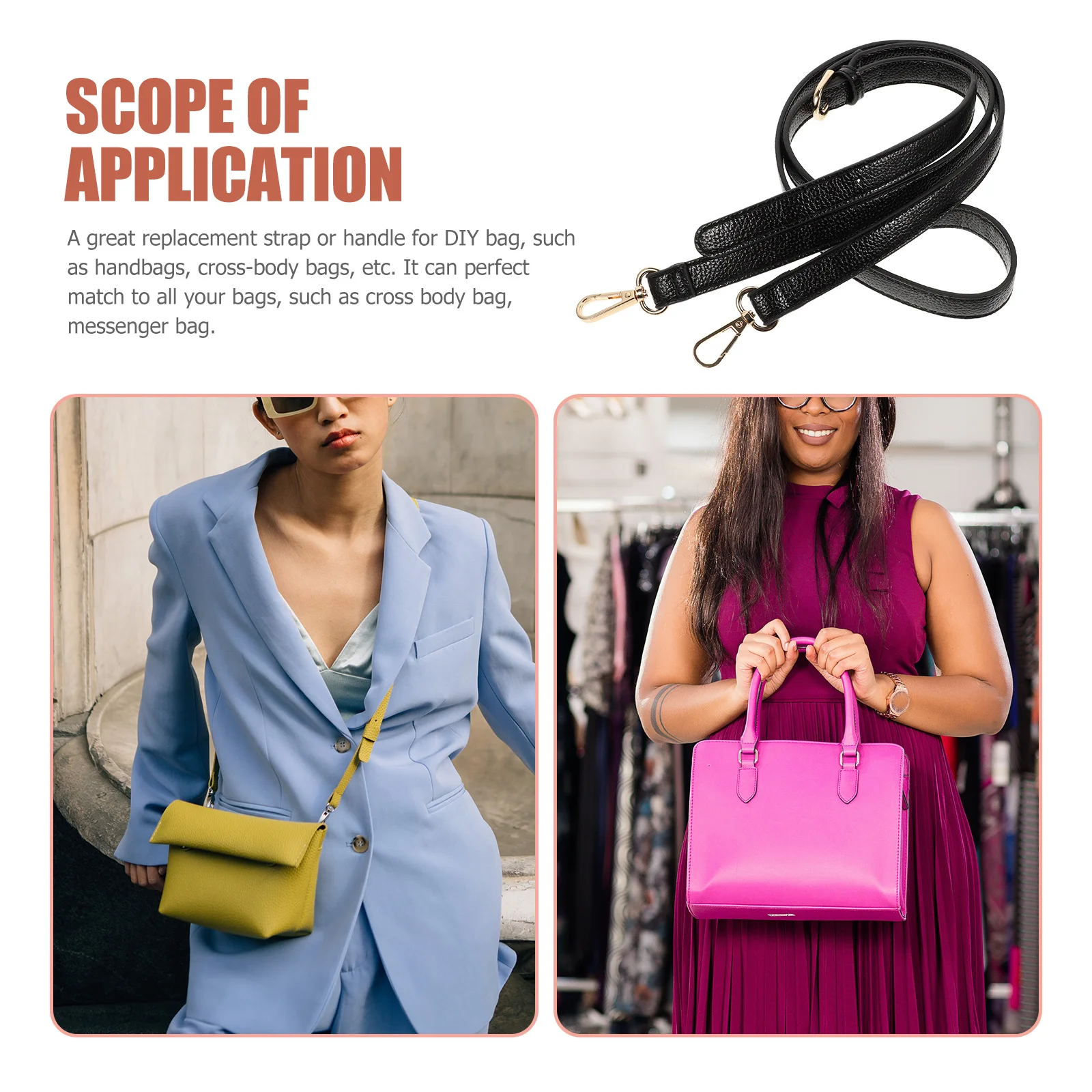 Adjustable Shoulder Bag Strap Double Clasp Replacement Belt for Handbag Crossbody Purse Replacement Strap Accessories
Adjustable Shoulder Bag Strap Double Clasp Replacement Belt for Handbag Crossbody Purse Replacement Strap Accessories