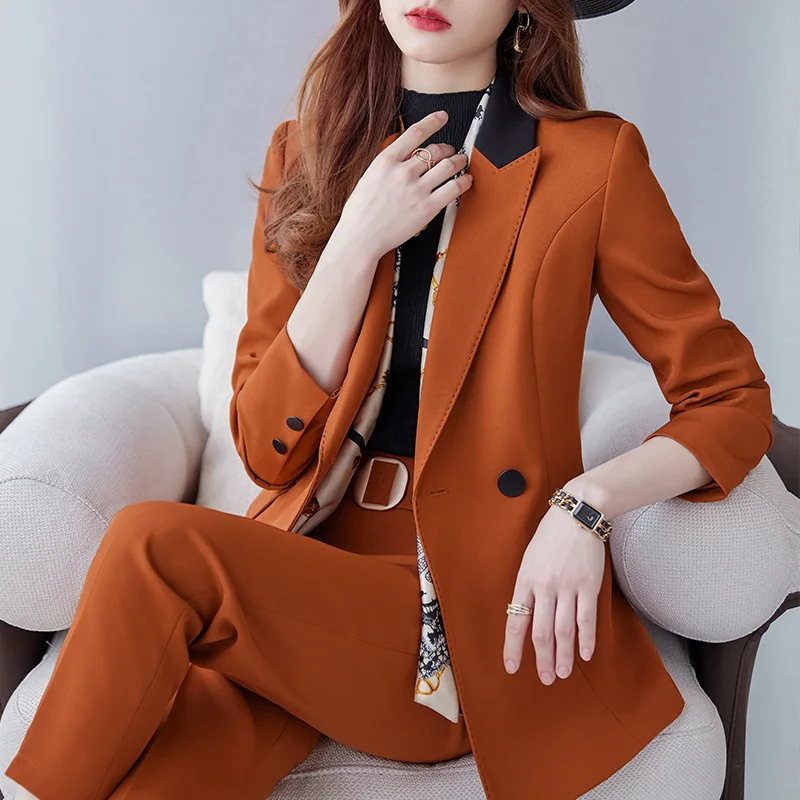 Long Sleeve Autumn New Western Style Fashion Slim Fit Slimming Women's Business Wear Two-Piece Set Work Uniforms Women's Pants S
Long Sleeve Autumn New Western Style Fashion Slim Fit Slimming Women's Business Wear Two-Piece Set Work Uniforms Women's Pants S