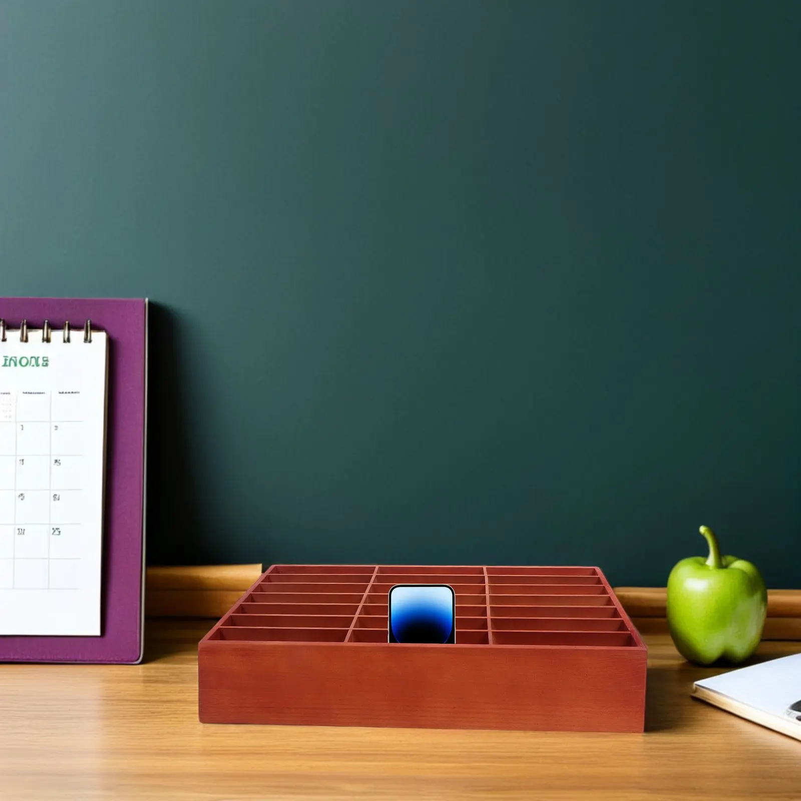 Wood Desk Organizer Phone Holder Storage Box for Classroom Office Desktop Management Solid Wood Cell Phone Stand Display Case
Wood Desk Organizer Phone Holder Storage Box for Classroom Office Desktop Management Solid Wood Cell Phone Stand Display Case